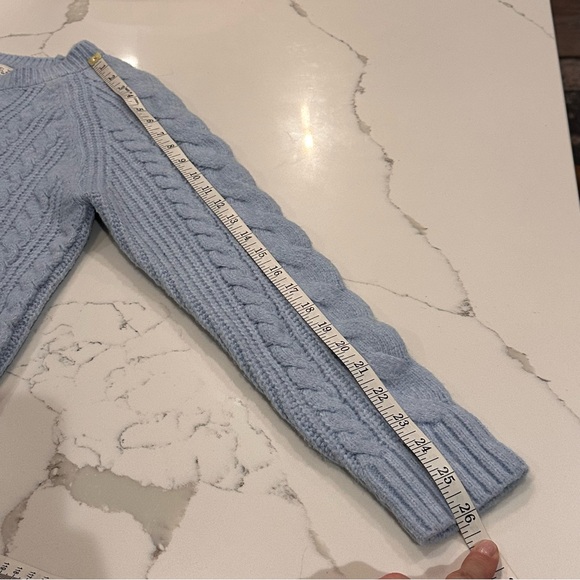 Rachel Zoe Soft Blue Cable Knit Sweater Size M - Picture 7 of 7